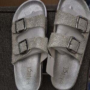 Kids Silver Sandals